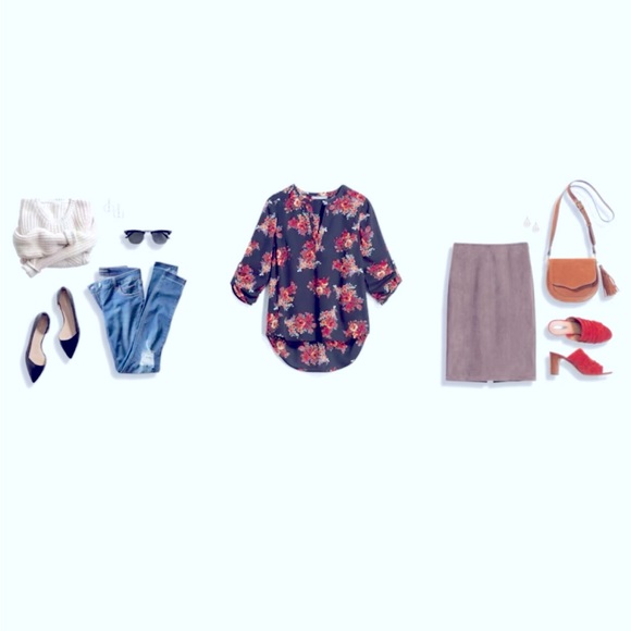 Daniel Rainn Koda Split Neck Blouse - Picture 4 of 4